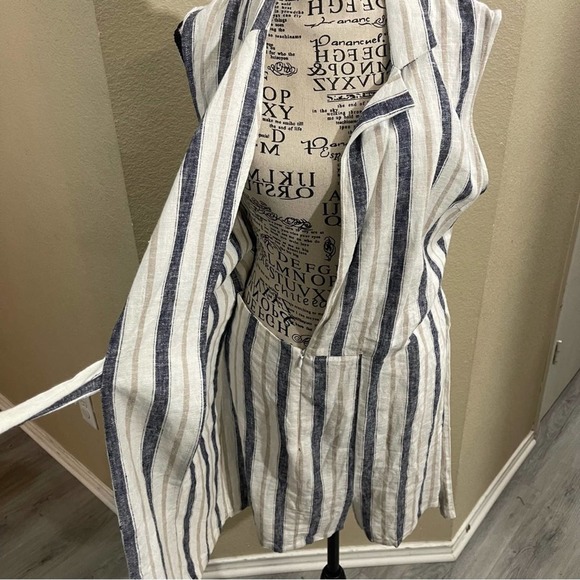 Love tree boho‎ linen blend jumpsuit size large - Picture 8 of 9